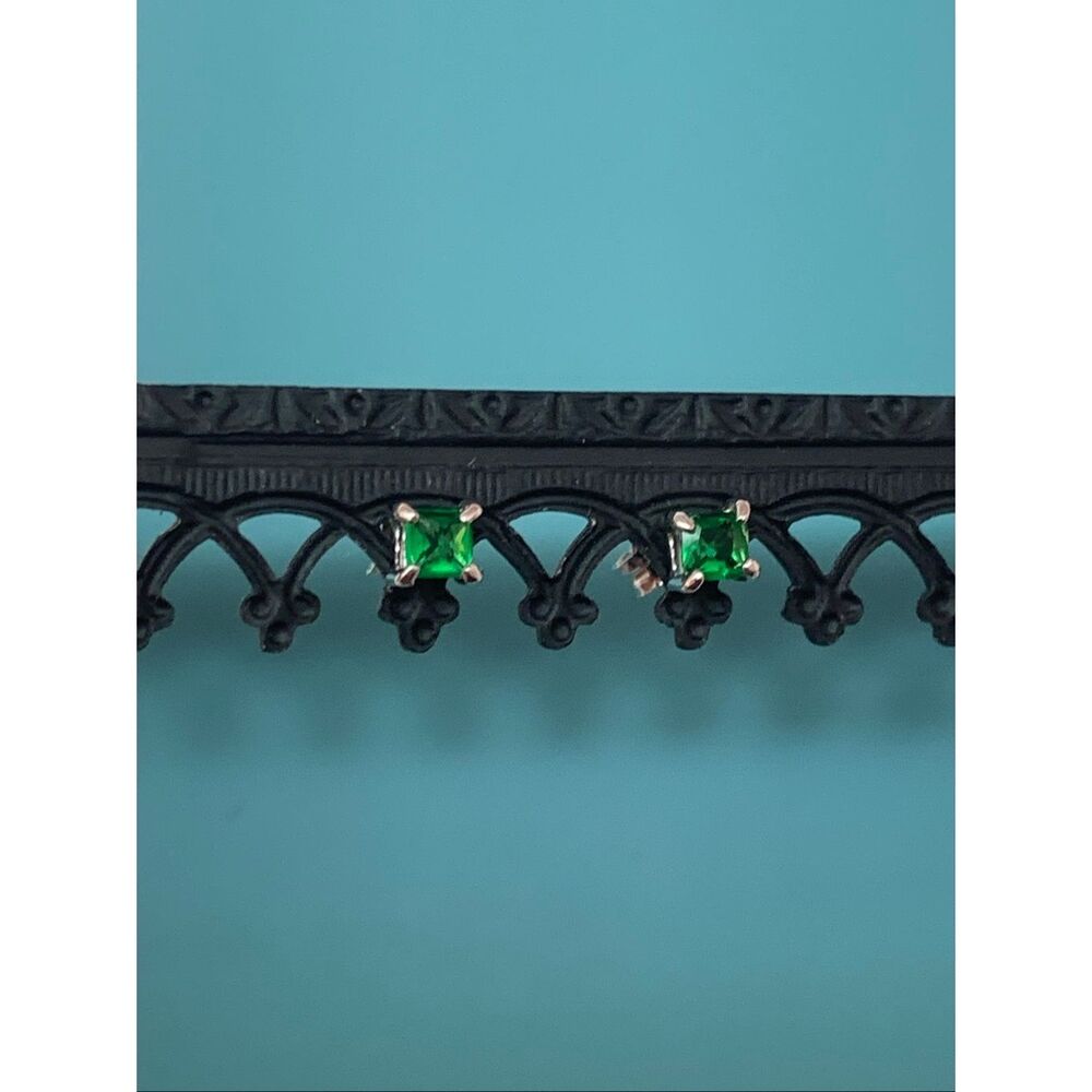 Birthstone May Emerald Stud Earrings #birthday
